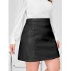 imageMakeMeChic Womens Plus Size Faux Leather Skirt High Waisted Pleather Mini SkirtsBlack a