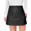 imageMakeMeChic Womens Plus Size Faux Leather Skirt High Waisted Pleather Mini SkirtsBlack a