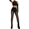imageMakeMeChic Womens Cut Out Sexy Leggings Criss Cross Skinny Pants Party ClubwearBlack D