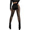 imageMakeMeChic Womens Cut Out Sexy Leggings Criss Cross Skinny Pants Party ClubwearBlack D