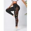 imageMakeMeChic Womens Cut Out Sexy Leggings Criss Cross Skinny Pants Party ClubwearBlack F