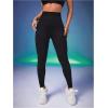 imageMakeMeChic Womens Cut Out Sexy Leggings Criss Cross Skinny Pants Party ClubwearBlack G