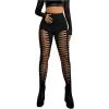 imageMakeMeChic Womens Cut Out Sexy Leggings Criss Cross Skinny Pants Party ClubwearBlack D