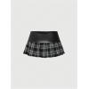 imageMakeMeChic Womens PU Leather Y2K Skirts Low Waisted Buckle Belted Pleated Mini Skater SkirtsBlack and Blue