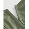 imageMakeMeChic Womens Corset Tube Tops Faux PU Leather Going Out Strapless Sleeveless Bandeau Bustier Crop TopsGreen