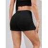 imageMakeMeChic Womens Faux Leather High Waist Stretchy Shorts Skinny Bodycon BottomBlack B