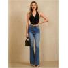 imageMakeMeChic Womens Button Front Halter Crop Tops Tie Back Fitted Vest Top Suit Vest WaistcoatBlack