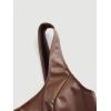 imageMakeMeChic Womens Faux Leather Top Sleeveless Lace Up PU Leather Crop Tank Top VestChocolate Brown