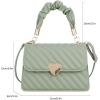 imageMakeMeChic Womens Heart Top Handle PU Leather Flap Bags Square Handbag Crossbody BagsMint Green