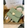 imageMakeMeChic Womens Heart Top Handle PU Leather Flap Bags Square Handbag Crossbody BagsMint Green