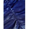 imageMakeMeChic Womens PU Leather Tops Summer Tube Top Ruched Sleeveless Slim Fit Strapless ShirtsRoyal Blue