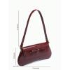 imageMakeMeChic Womens Cheetah Print Purse Faux Leather Leopard Bow Y2K Flap Shoulder BagBurgundy