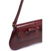 imageMakeMeChic Womens Cheetah Print Purse Faux Leather Leopard Bow Y2K Flap Shoulder BagBurgundy