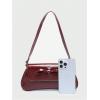 imageMakeMeChic Womens Cheetah Print Purse Faux Leather Leopard Bow Y2K Flap Shoulder BagBurgundy