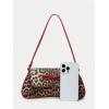 imageMakeMeChic Womens Cheetah Print Purse Faux Leather Leopard Bow Y2K Flap Shoulder BagMulticolor