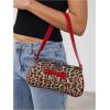 imageMakeMeChic Womens Cheetah Print Purse Faux Leather Leopard Bow Y2K Flap Shoulder BagMulticolor
