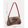 imageMakeMeChic Womens Cheetah Print Purse Faux Leather Leopard Bow Y2K Flap Shoulder BagMulticolor