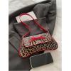 imageMakeMeChic Womens Cheetah Print Purse Faux Leather Leopard Bow Y2K Flap Shoulder BagRed