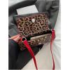 imageMakeMeChic Womens Cheetah Print Purse Faux Leather Leopard Bow Y2K Flap Shoulder BagRed