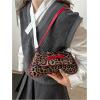 imageMakeMeChic Womens Cheetah Print Purse Faux Leather Leopard Bow Y2K Flap Shoulder BagRed
