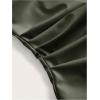imageMakeMeChic Womens Faux Leather Strapless Tube Bar Tops Asymmetrical Ruched Backless Corset Crop TopsArmy Green