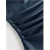imageMakeMeChic Womens Faux Leather Strapless Tube Bar Tops Asymmetrical Ruched Backless Corset Crop TopsBlue