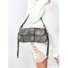 imageMakeMeChic Womens Shoulder Bags Y2K PU Leather Clutch Small Purse Hobo BagsGrey