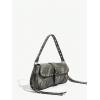 imageMakeMeChic Womens Shoulder Bags Y2K PU Leather Clutch Small Purse Hobo BagsGrey