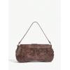 imageMakeMeChic Womens Shoulder Bags Y2K PU Leather Clutch Small Purse Hobo BagsLight Brown
