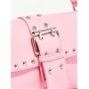 imageMakeMeChic Womens Shoulder Bags Y2K PU Leather Clutch Small Purse Hobo BagsPink