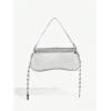 imageMakeMeChic Womens Shoulder Bags Y2K PU Leather Clutch Small Purse Hobo BagsSilver