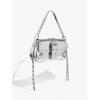 imageMakeMeChic Womens Shoulder Bags Y2K PU Leather Clutch Small Purse Hobo BagsSilver