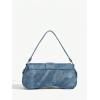 imageMakeMeChic Womens Shoulder Bags Y2K PU Leather Clutch Small Purse Hobo BagsWash Blue