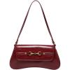 imageMakeMeChic Womens Cheetah Print Purse Faux Leather Leopard Bow Y2K Flap Shoulder BagBurgundy B