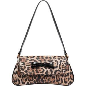 imageMakeMeChic Womens Cheetah Print Purse Faux Leather Leopard Bow Y2K Flap Shoulder BagMulticolor a