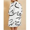 imageMakeMeChic Womens Boho 2 Piece Outfits Tropical Open Front Kimono Blouse and Shorts SetBlack and White a