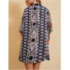 imageMakeMeChic Womens Boho 2 Piece Outfits Tropical Open Front Kimono Blouse and Shorts SetMulticolor E