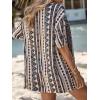 imageMakeMeChic Womens Boho 2 Piece Outfits Tropical Open Front Kimono Blouse and Shorts SetMulticolor a