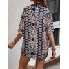 imageMakeMeChic Womens Boho 2 Piece Outfits Tropical Open Front Kimono Blouse and Shorts SetPaisley Multi