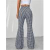 imageMakeMeChic Womens Leopard Pants Cheetah Print Pants Leggings Y2k High Waisted Bell BottomBlue