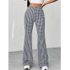 imageMakeMeChic Womens Leopard Pants Cheetah Print Pants Leggings Y2k High Waisted Bell BottomBlue