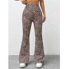 imageMakeMeChic Womens Leopard Pants Cheetah Print Pants Leggings Y2k High Waisted Bell BottomMulticolor