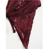 imageMakeMeChic Womens Y2K Skirt Set Leopard Print Tie Back Halter Crop Top and Ruched Mini Skirt Outfits SetBurgundy a