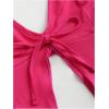 imageMakeMeChic Womens Y2K Skirt Set Leopard Print Tie Back Halter Crop Top and Ruched Mini Skirt Outfits SetHot Pink