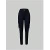 imageMakeMeChic Womens Zipper Fly Cargo Jeans Skinny Y2K Denim Pants Teousers with PocketsBlack