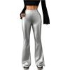 imageMakeMeChic Womens Leopard Pants Cheetah Print Pants Leggings Y2k High Waisted Bell BottomSilver