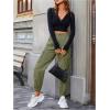 imageMakeMeChic Womens High Waist Cargo Pants Casual Button Hiking Jogger Pants TrousersArmy Green