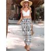 imageMakeMeChic Womens Summer Beach Tropical Printed Pants Hawaiian Palazzo Jogger Pant High Waist TrousersBlack and White