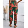 imageMakeMeChic Womens Summer Beach Tropical Printed Pants Hawaiian Palazzo Jogger Pant High Waist TrousersGreen