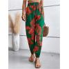 imageMakeMeChic Womens Summer Beach Tropical Printed Pants Hawaiian Palazzo Jogger Pant High Waist TrousersGreen